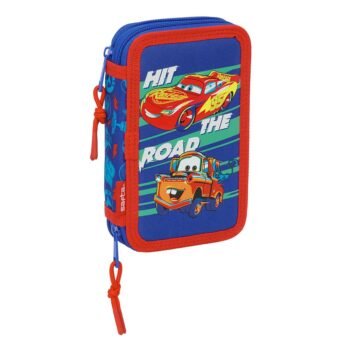 Cars Plumier Doble Pqño 29 Piezas Multicolor Oficial SAFTA - Estuche Infantil
