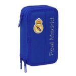 Plumier Triple Real Madrid 37 Pcs Oficial SAFTA Azul