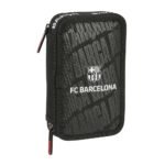 F.C. Barcelona Plumier Doble 29 Pcs SAFTA Negro - Licencia Oficial LaLiga