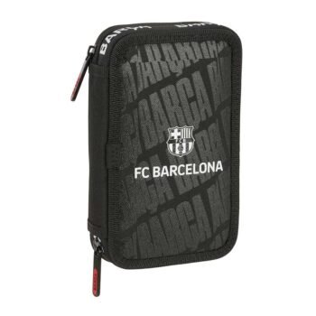 F.C. Barcelona Plumier Doble 29 Pcs SAFTA Negro - Licencia Oficial LaLiga