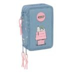 Snoopy Plumier Triple 37 Pcs Denim Preescolar SAFTA