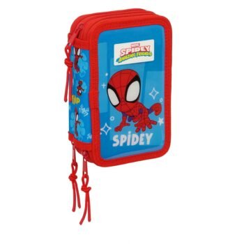 Plumier Triple Spidey Marvel Spiderman Avengers Azul Rojo