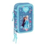 Disney Frozen Plumier Triple 37 Pcs Azul Safta Oficial