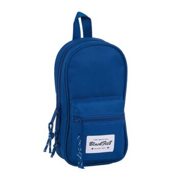 Blackfit8 Plumier Mochila Oxford AZUL con 4 Portatodos Llenos