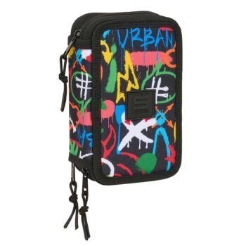 Articulos Safta Plumier Triple 37 Pcs Graffiti Colors Oficial