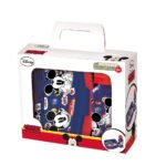 Disney Mickey Happy Smiles Set Botella y Sandwichera Infantil Rojo/Azul