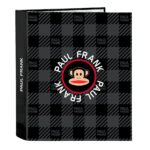 Paul Frank Campers Oficial SAFTA - Carpeta 4 Anillas Lomo Ancho Negra