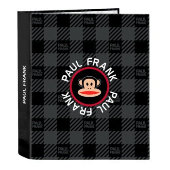 Paul Frank Campers Oficial SAFTA - Carpeta 4 Anillas Lomo Ancho Negra