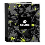 Kelme Jungle Carpeta Folio Lomo Ancho 4 Anillas Negro/Lima