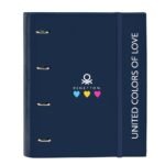 Benetton Love Carpeta Escolar 4 Anillas 35mm Azul SAFTA