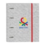 Benetton Pop Carpeta Escolar GRIS con 4 Anillas y Recambio A4