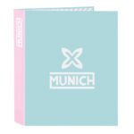 Munich "Heaven" Carpeta Folio 4 Anillas Lomo Ancho Celeste