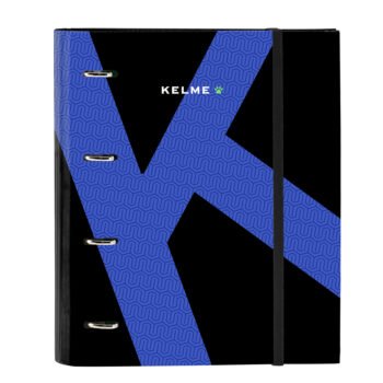 Kelme Royal Carpeta Escolar 4 Anillas 35mm Negra con Recambio SAFTA