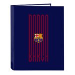 F.C. Barcelona Carpeta Folio 4 Anillas LaLiga Oficial Azul Marino