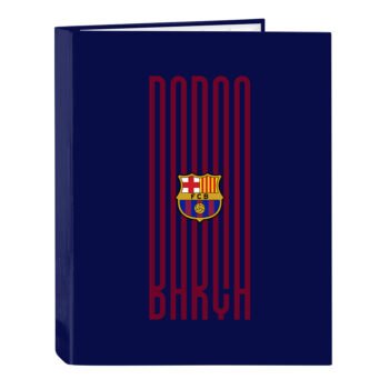 F.C. Barcelona Carpeta Folio 4 Anillas LaLiga Oficial Azul Marino