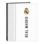 Carpeta Real Madrid 1ª Equip. 24/25 Folio 4 Anillas Oficial Blanco/Gris