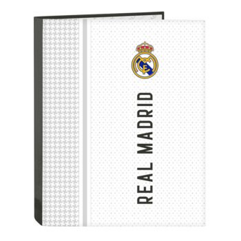 Carpeta Real Madrid 1ª Equip. 24/25 Folio 4 Anillas Oficial Blanco/Gris