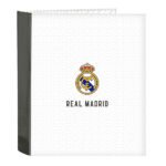 Carpeta Real Madrid 1ª Equip. 24/25 LaLiga F. 4 Anillas Lomo Ancho Blanco/Gris