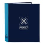 Munich Nautic Carpeta Folio 4 Anillas 40mm Lomo Ancho 60mm Azul