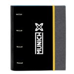 Munich Carpeta Escolar Topo Negra A4 SAFTA - 4 Anillas, 100 Hojas Cuadriculadas