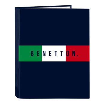 Benetton Flag Carpeta Folio 4 Anillas Azul Marino SAFTA