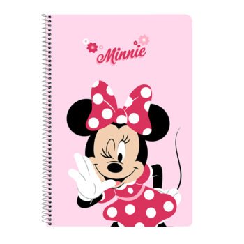 Minnie Disney Naive Libreta Folio 80H Tapa Dura Rosa