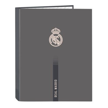 Real Madrid 3ª Equipación 24/25 Carpeta Folio 4 Anillas Gris LaLiga SAFTA