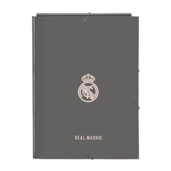 LaLiga Real Madrid 3ª Equipacion 24/25 Carpeta Folio 3 Solapas GRIS