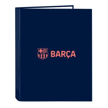 F.C. Barcelona 2ª Equipación Carpeta Folio 4 Anillas Azul Marino SAFTA