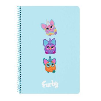 Libreta Folio 80H Furby Tapas Duras Colección Oficial Azul