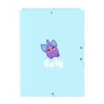 Carpeta Folio Furby 3 Solapas AZUL/CELESTE Escolar SAFTA - Pack 2