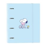 Snoopy Love Carpeta Escolar A4 Azul/Claro 4 Anillas y Recambio 100 Hojas