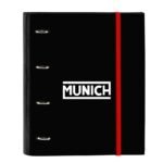 Munich Vulcan Carpeta Escolar 4 Anillas 35mm Negra con Recambio