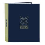 Munich "North" Carpeta Folio 4 Anillas Lomo Ancho Azul – SuperMochilas