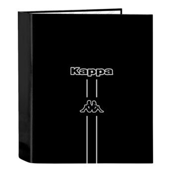 Kappa Dark Carpeta 4 Anillas Lomo Ancho Negra - SAFTA