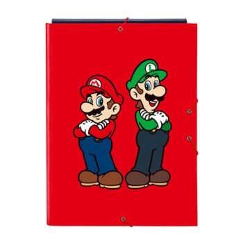 Super Mario "Mamma Mia" Carpeta Folio 3 Solapas Pack 2 Rojo/Azul