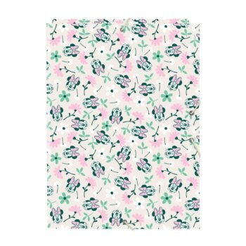 Carpeta Folio Disney Minnie Minty 3 Solapas Rosa Floral