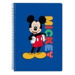 Disney Mickey Today Libreta Escolar Cuarto Tapa Dura Azul 80 Hojas SAFTA
