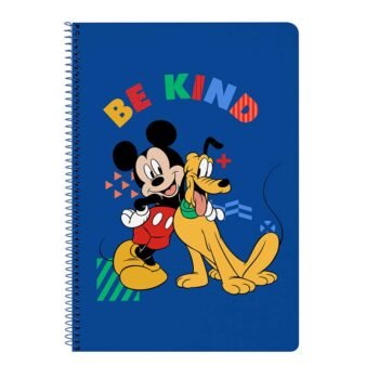 Libreta Folio Mickey Mouse "Today" SAFTA 80 Hojas Tapas Duras Azul
