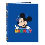 Carpeta Folio 4 Anillas Mickey Disney Today Azul