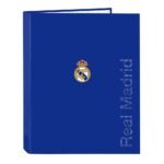Real Madrid Carpeta Folio Oficial 4 Anillas AZUL Safta LaLiga