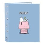Snoopy Carpeta Folio 4 Anillas Lomo Ancho Denim – Organiza con Estilo