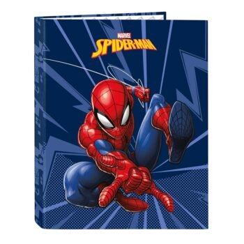 Marvel Spider-Man Carpeta Folio 4 Anillas Azul SAFTA