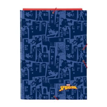 Marvel Spiderman Carpeta Folio 3 Solapas AZUL Pack 2 SAFTA