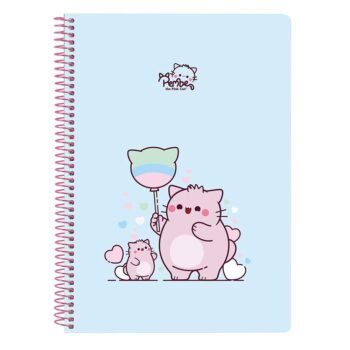 Libreta Cuarto Pembe "The Pink Cat" Tapas Duras Multicolor 80 H.