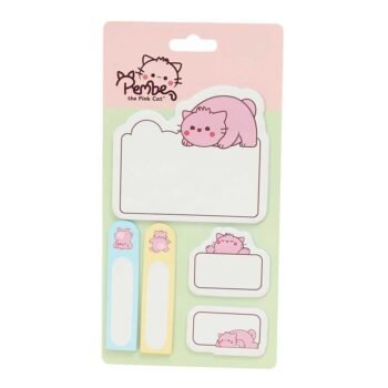 Pembe "The Pink Cat" Blister Post-Its Multicolor - 5 Tamaños Divertidos