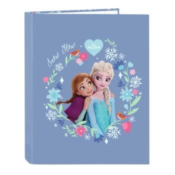 Carpeta Folio 4 Anillas Frozen Disney Azul
