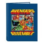 Marvel Avengers Carpeta Folio 4 Anillas Mixtas Azul SAFTA
