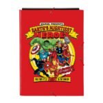 Carpeta Folio 3 Solapas Marvel Avengers Pack 2 Azul y Negro