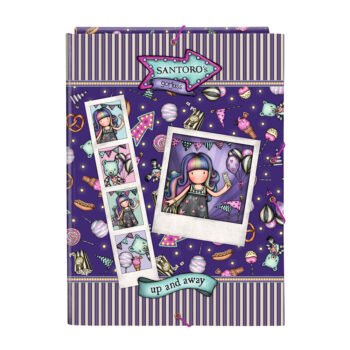 Gorjuss "Up And Away" Carpeta Folio 3 Solapas Morada - Pack 2
